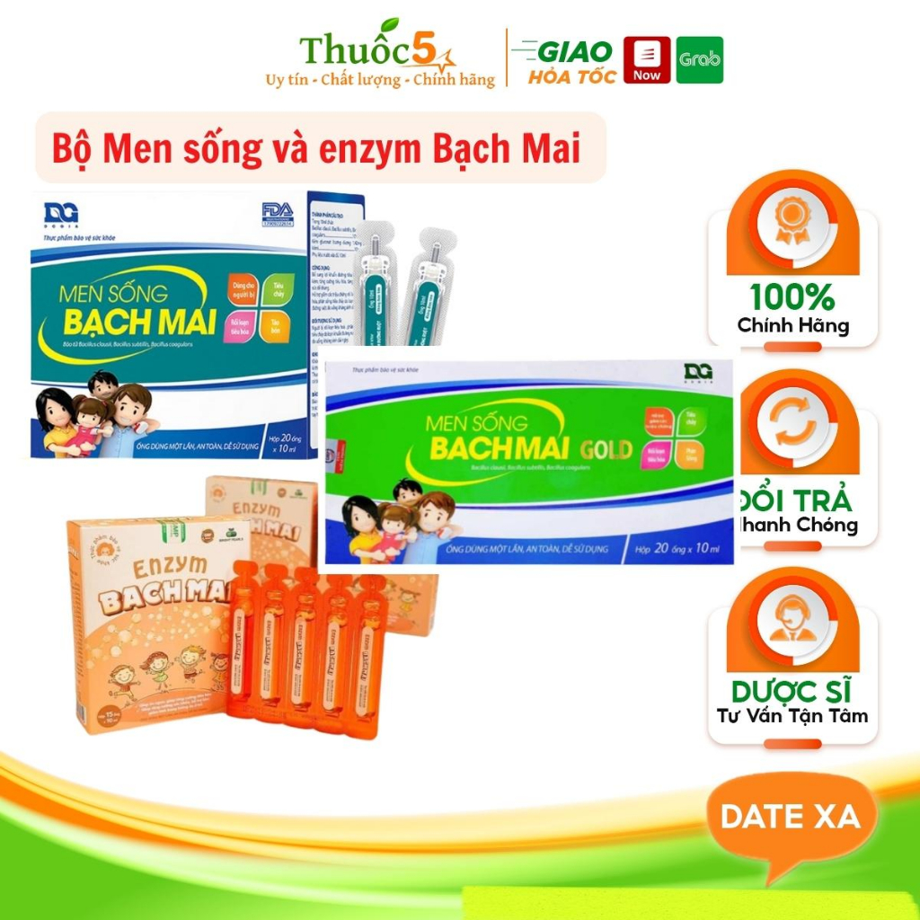 Men sống Bạch Mai, men enzym Bạch Mai men hỗ trợ hệ tiêu hóa, men tiêu hóa cho bé chính hãng