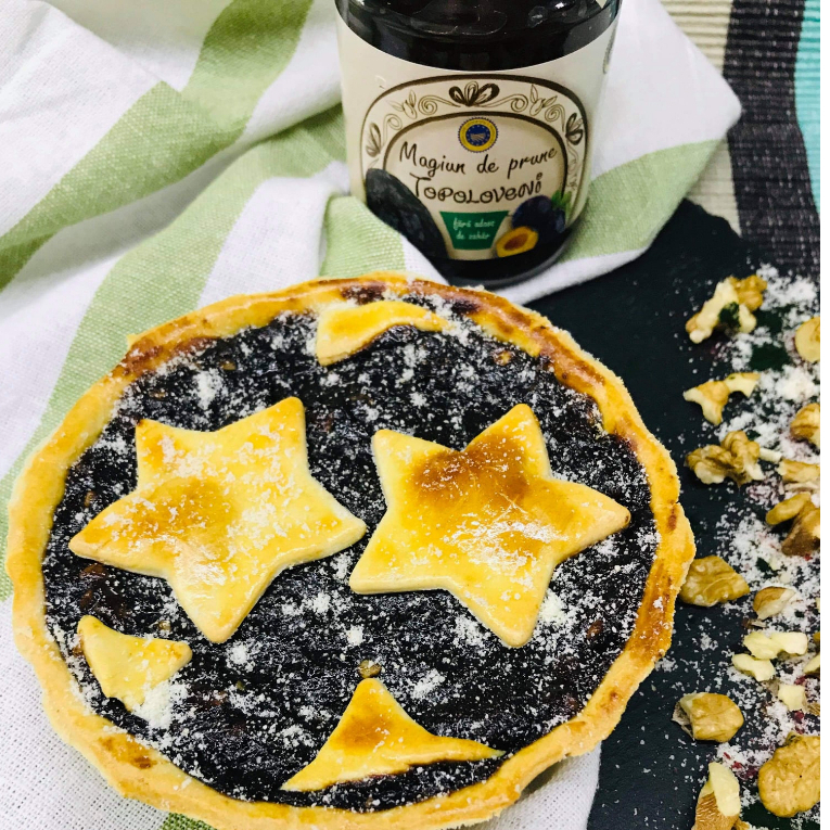 Mứt mận nguyên chất Romania 100% mận tươi không đường nhãn hiệu Topoloveni lọ 350g