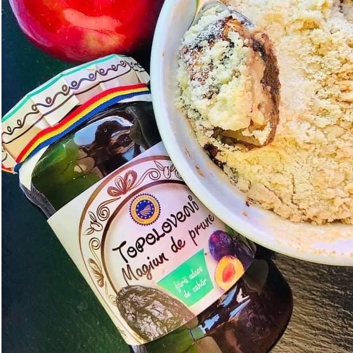 Mứt mận nguyên chất Romania 100% mận tươi không đường nhãn hiệu Topoloveni lọ 350g