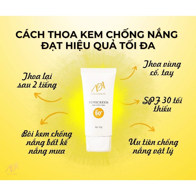 Kem Chống Nắng Ada Group 50g