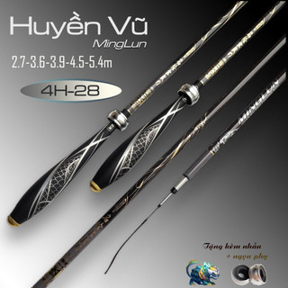 Cần câu tay Huyền Vũ 4h Chính hãng Minglun đủ size Tặng ngọn và nhẫn