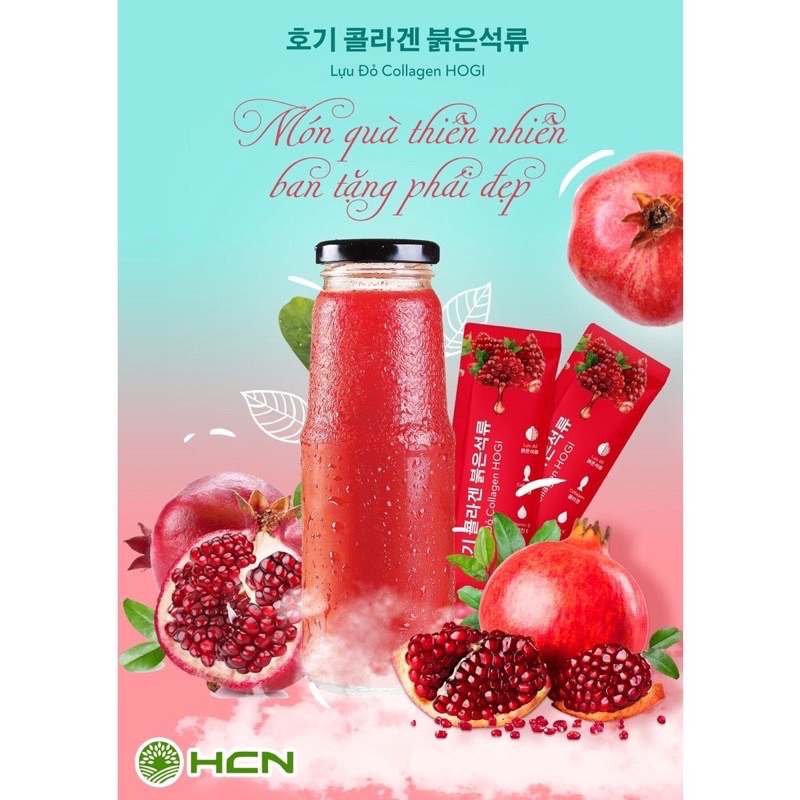 Bột Collagen Lựu Đỏ hogi 60g mua 5 hộp tặng 1 hộp 1giúp đẹp da chống lão hóa giảm cân