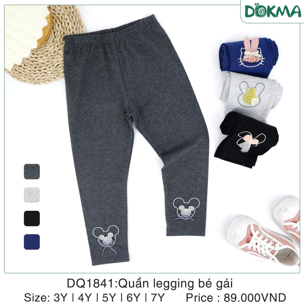 2-7T Quần legging dài bé gái Dokma DQ1150/ DQ1841