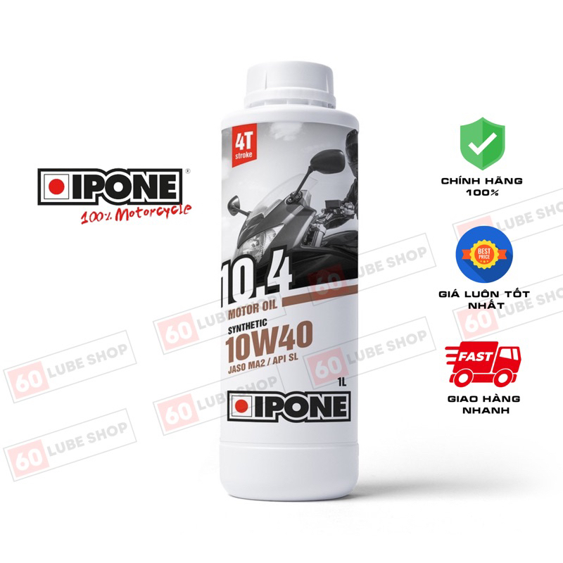 Nhớt Xe Máy 4T Ipone 10.4 10W-40  - Hàng Chính Hãng