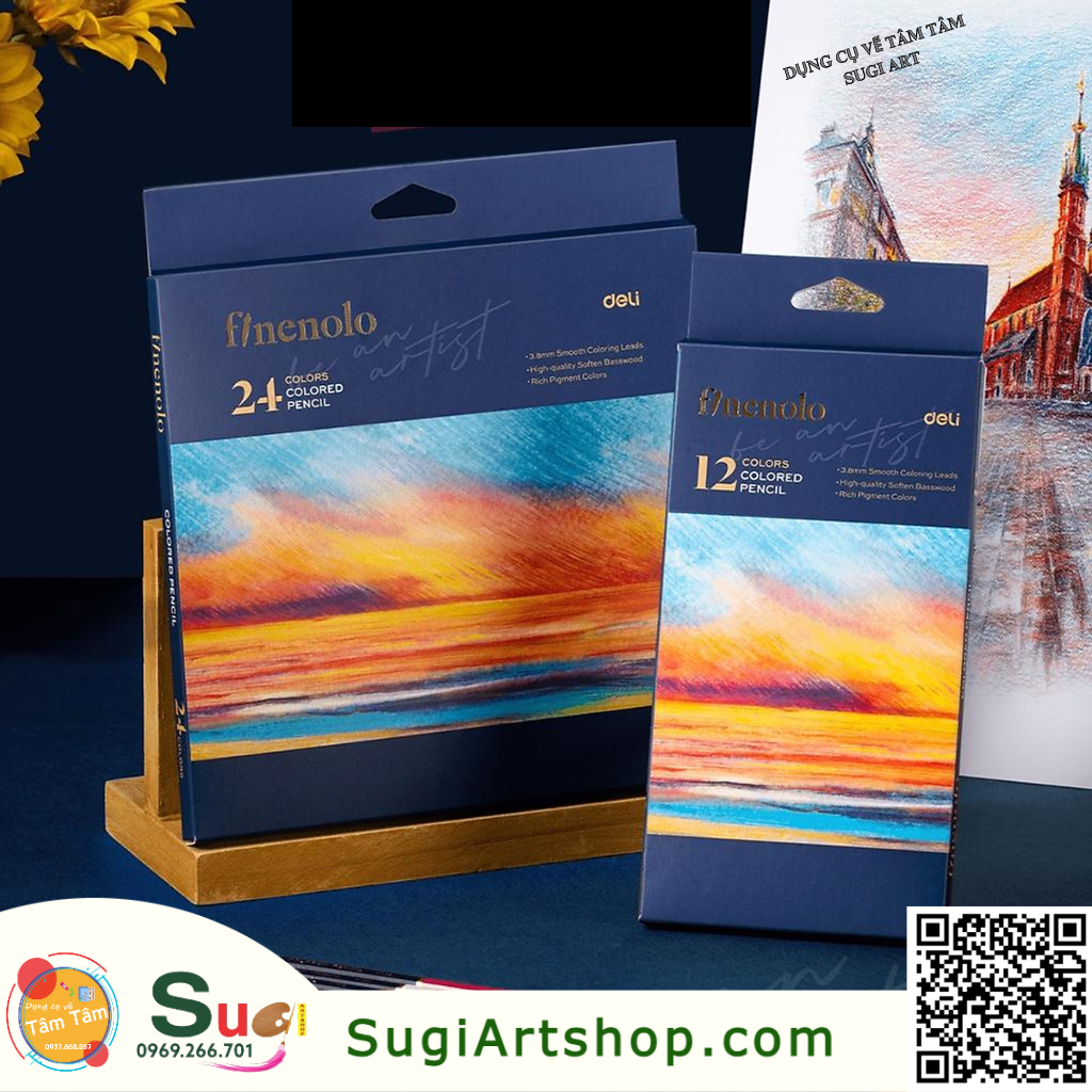 Bút Chì Màu Gốc Dầu Cao Cấp Hộp GIẤY Deli Finenolo - C131