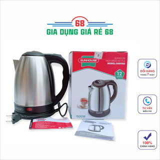 Ấm siêu tốc inox 1.8l sunhouse shd1182 hàng chính hãng