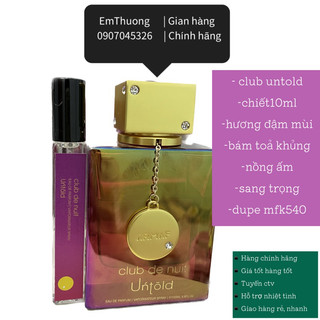 Nước hoa 𝐂𝐥𝐮𝐛 𝐝𝐞 𝐍𝐮𝐢𝐭 untold 10ml