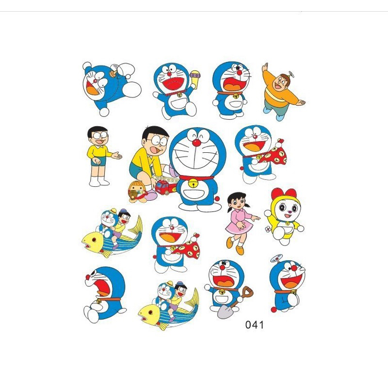 Tem nhỏ sticker Doraemon dán trang trí,tem chống nước