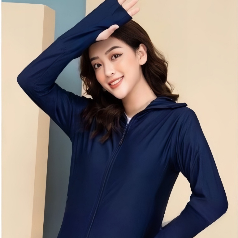 Áo chống nắng nữ, Áo khoác chống nắng nữ dáng ngắn vải hạt cườm làm mát tuyệt đối, chống nắng DLV.store | BigBuy360 - bigbuy360.vn