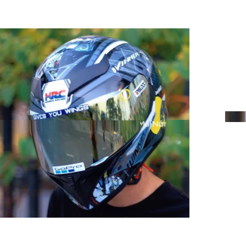 Tem dán mũ bảo hiểm fullface - WINNER - áp dụng nhiều màu - 13