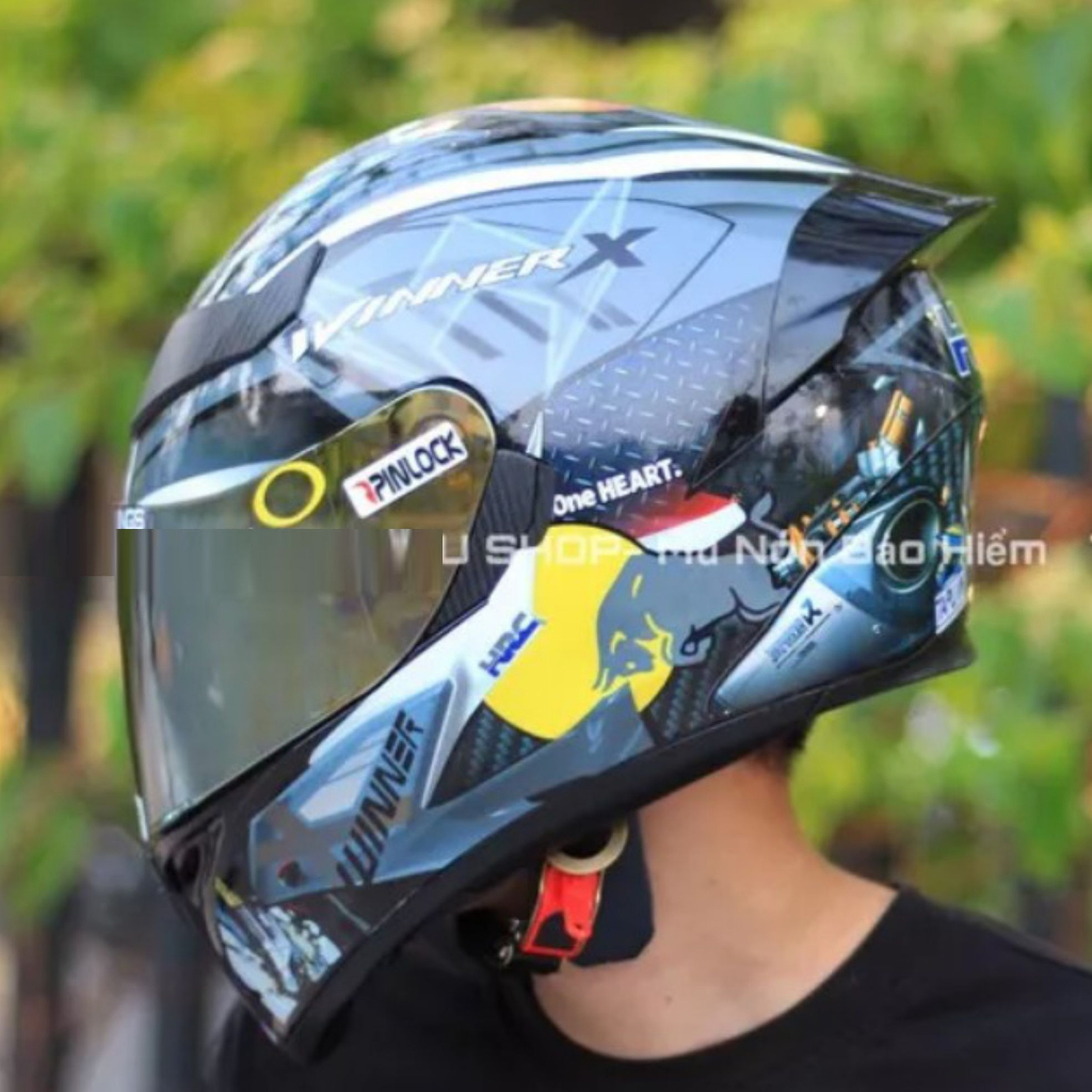 Tem dán mũ bảo hiểm fullface - WINNER - áp dụng nhiều màu - 13