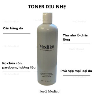 Toner ( nước hoa hồng) cân bằng da Medik8 Daily Refresh Balancing Toner 500ml