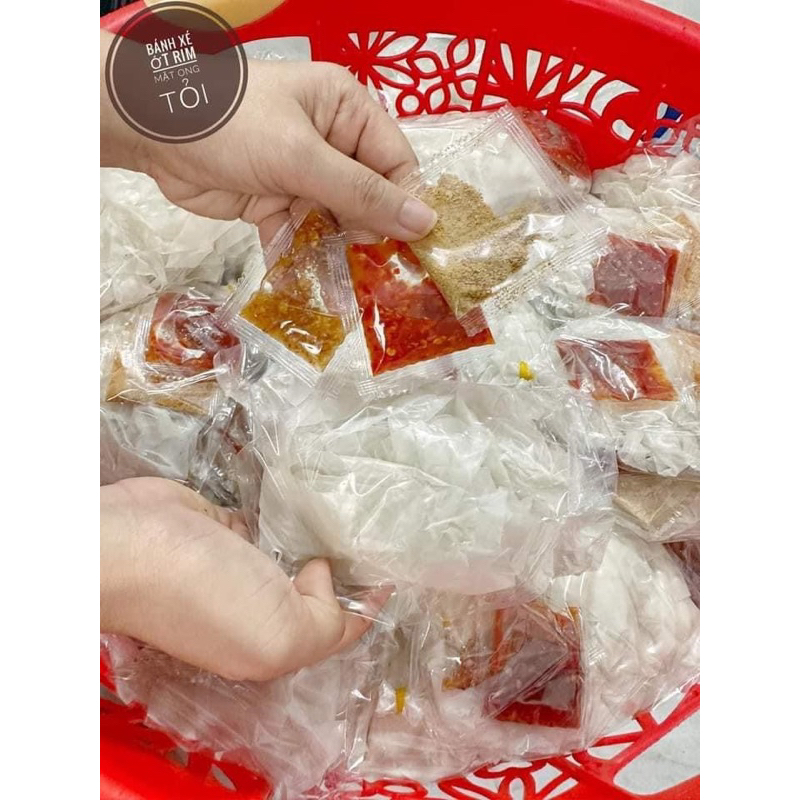 Bánh tráng rìa phơi sương sate siêu cay