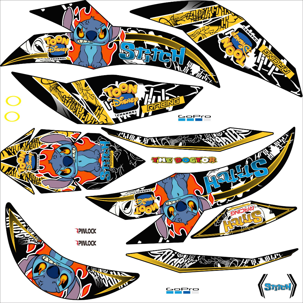 Tem dán mũ bảo hiểm fullface  - áp dụng nhiều màu - 15