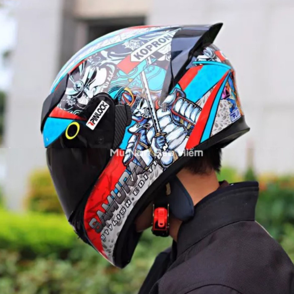 Tem dán mũ bảo hiểm fullface - SAMURAI - áp dụng nhiều màu - 16