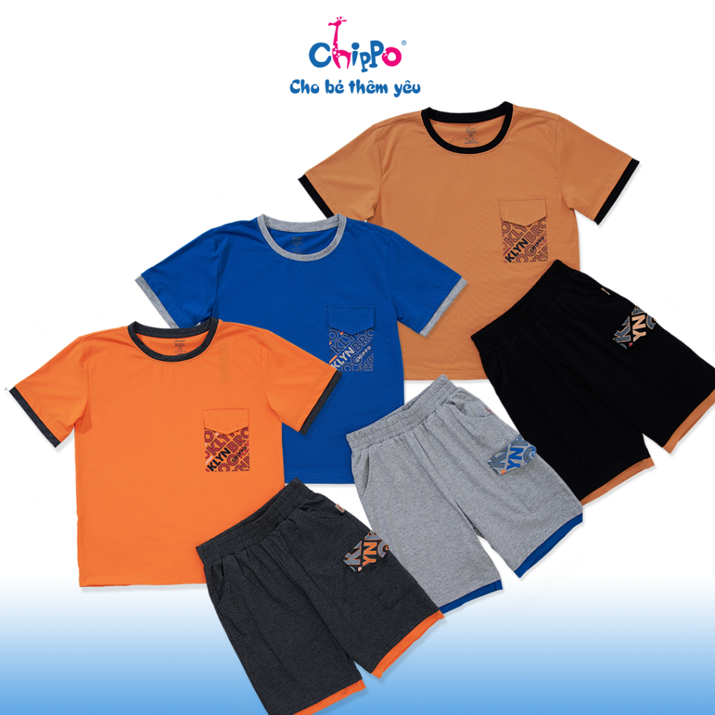 Set bộ hè Chippo chất liệu 100% Cotton mặc ở nhà cho bé Trai từ 11 đến 14 Tuổi (34-50kg)