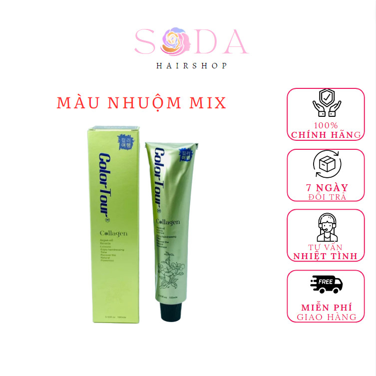 Thuốc Nhuộm Tóc Color Tour Collagen 100ML (MÀU NHUỘM MIX)
