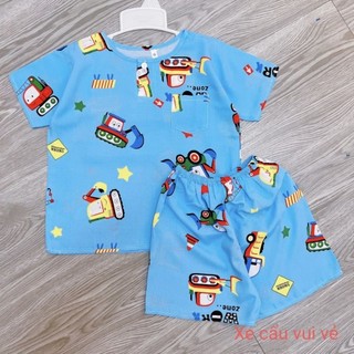 Bộ tole lanh bé trai mẫu đùi cộc tay 5-40kg, vải tole lanh loại 1 mềm mịn thoáng mát
