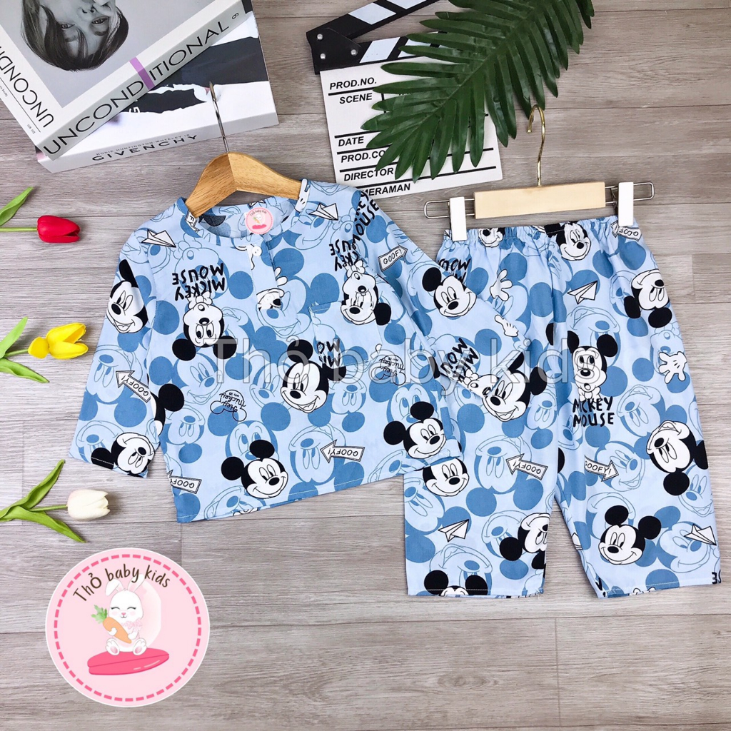 Đồ bộ tole lanh dài bé trai, bộ tole tay dài quần dài bé trai shop thỏ baby kids