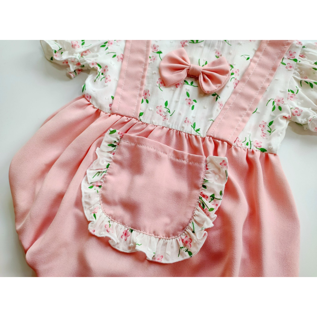 Bodysuit Váy Cánh Tiên, Body Váy Hoa Xanh Xinh Xắn Cho Bé Gái Sơ Sinh Đến 2 Tuổi