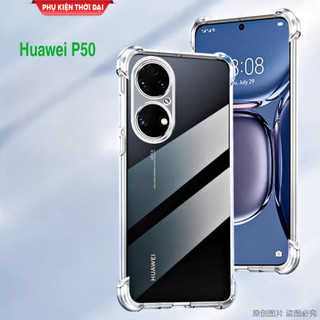 Ốp lưng Huawei P40 / P50 silicon dẻo trong suốt lồi 4 góc chống sốc chống va đập ôm máy