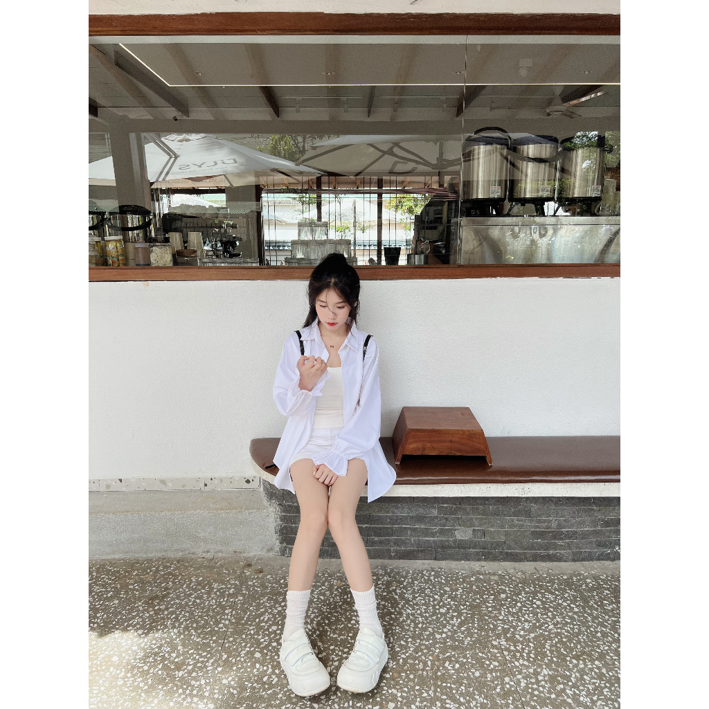 Sơ mi tay dài xòe công chúa qq.corn form dài rộng | BigBuy360 - bigbuy360.vn