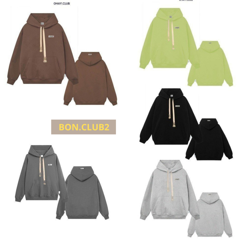 Áo Khoác Hoodie Zip Dây To Thích Hợp Cả Nữ Và Nam Chất Nỉ Nhập Ngoại Tem Mác Đầy Đủ Thương Hiệu Ohay. Teelab