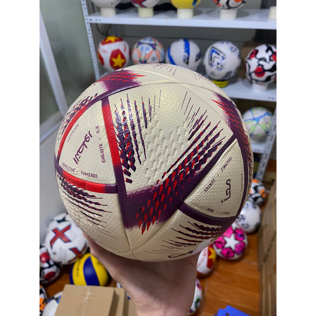 Quả bóng đá wc22 (Chung kết) Size 5, bóng đá đúc WC mẫu mới nhất + Tặng kim bơm, túi lưới ,Bảo Hành 12 Tháng