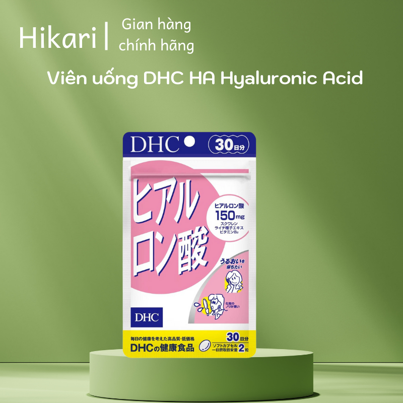 Viên uống DHC HA Hyaluronic Acid giữ ẩm làm đẹp cho da căng mọng 30 ngày Nhật Bản
