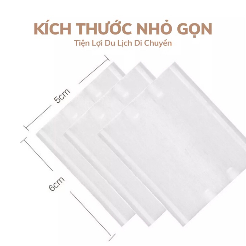 Bông tẩy trang cotton 222miếng lameila chát liệu tự nhiên