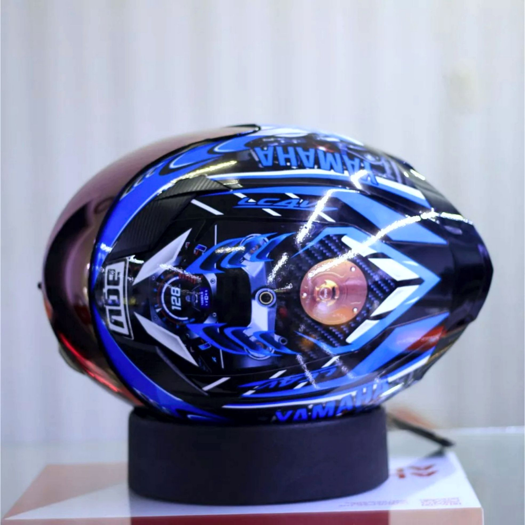 Tem dán mũ bảo hiểm fullface - YAMAHA XANH - 28