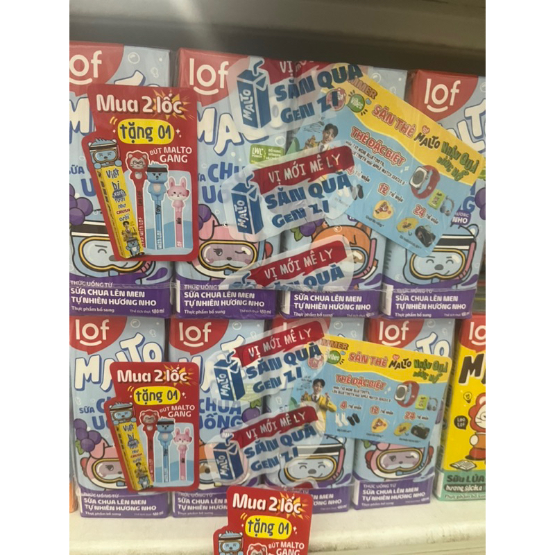 1 Dây sữa Malto hương cacao lúa mạch 180ml