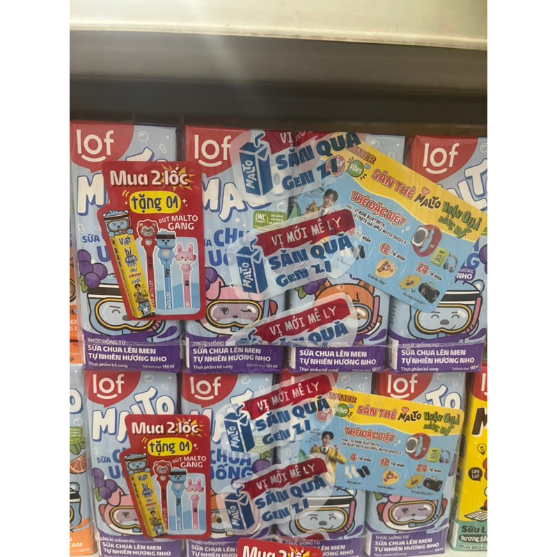 1 Dây sữa Malto hương cacao lúa mạch 180ml