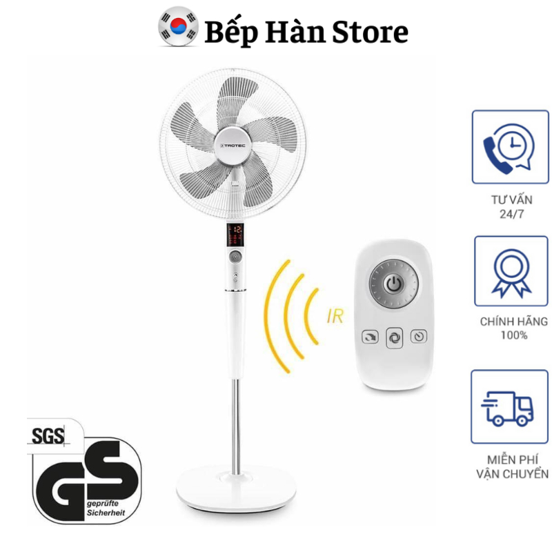 Quạt Cây Trotec TVE 26S / 24S, Quạt Lửng, Quạt Điện, 5 Cánh, 26 Cấp Gió, Siêu Êm, Nhập Đức, Hàng Chính Hãng