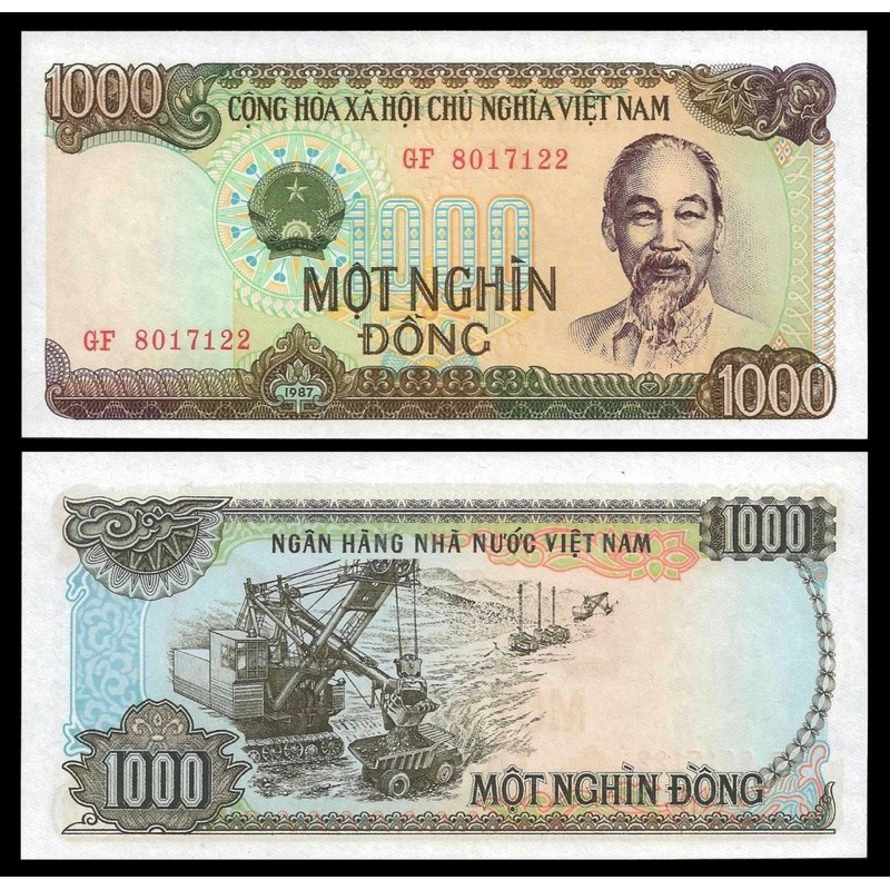 1000 ĐỒNG 1987 HÌNH ẢNH KHAI THÁC THAN QUẢNG NINH