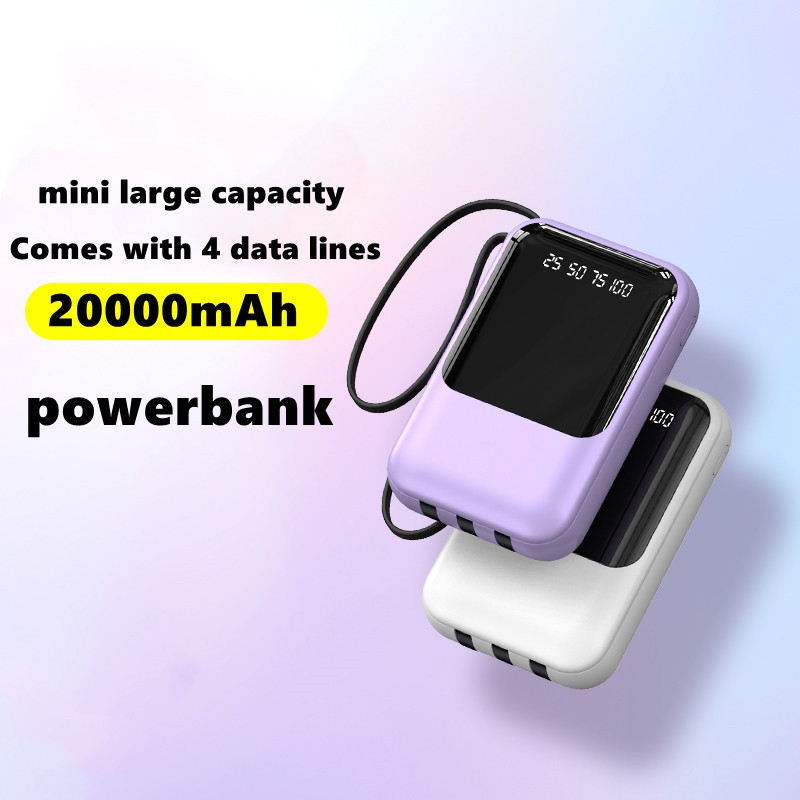 Sạc Dự Phòng 20000mAh Tích Hợp 4 Cổng Sạc - Pin Dự Phòng Mini Màn Hình Led Bảo Hành 12 Tháng