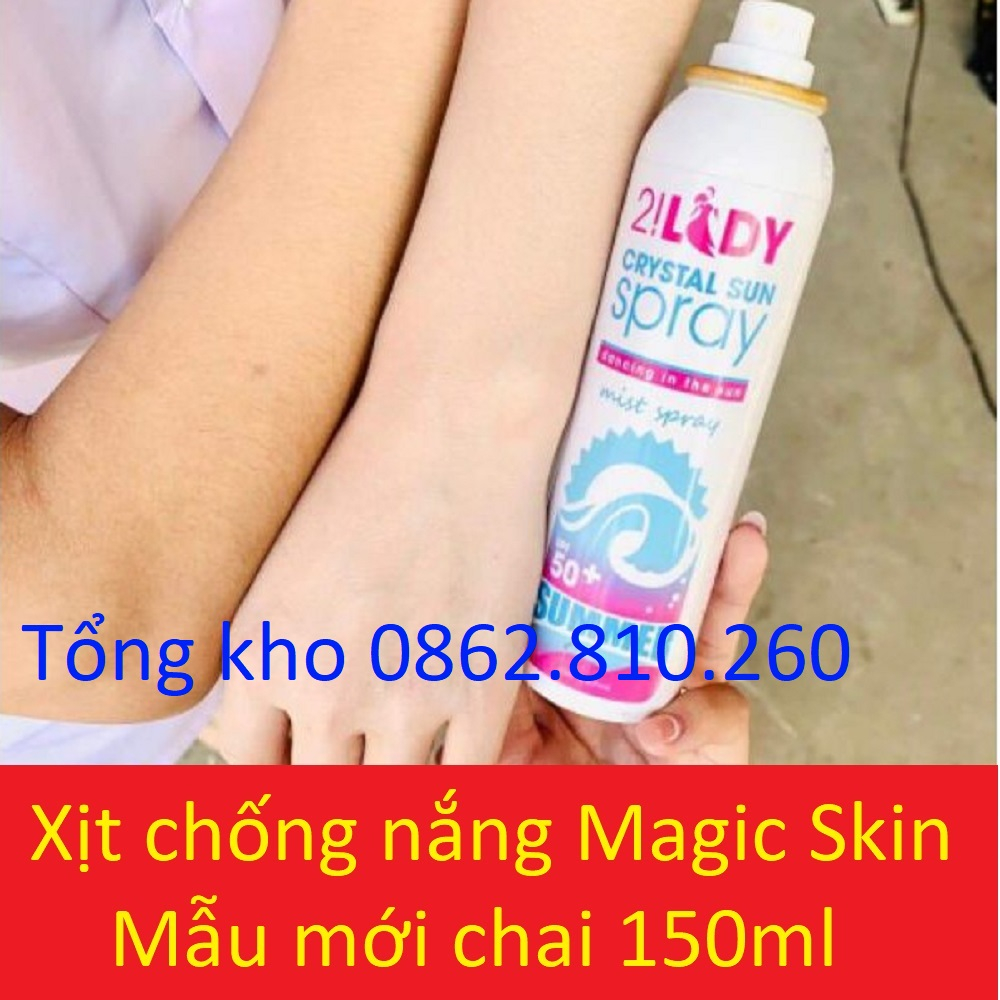 Xịt chống nắng 2LADY Crystal Sun Spray 3in1 magic skin