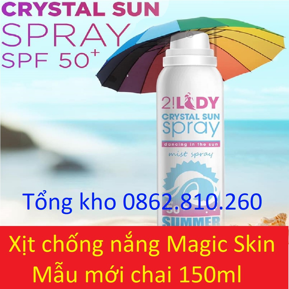 Xịt chống nắng 2LADY Crystal Sun Spray 3in1 magic skin