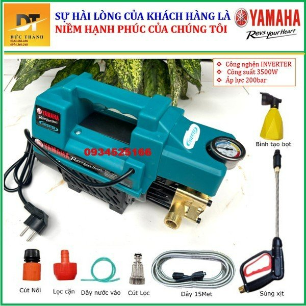 Máy rửa xe  YAMAHA 3500W, máy xịt rửa áp lực cao. BH 24 tháng.