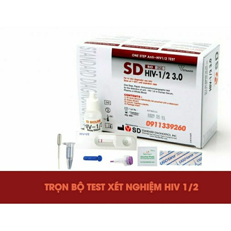 Bộ xét nghiệm nhanh nhanh HIV SD Bioline tại nhà, có  pre
