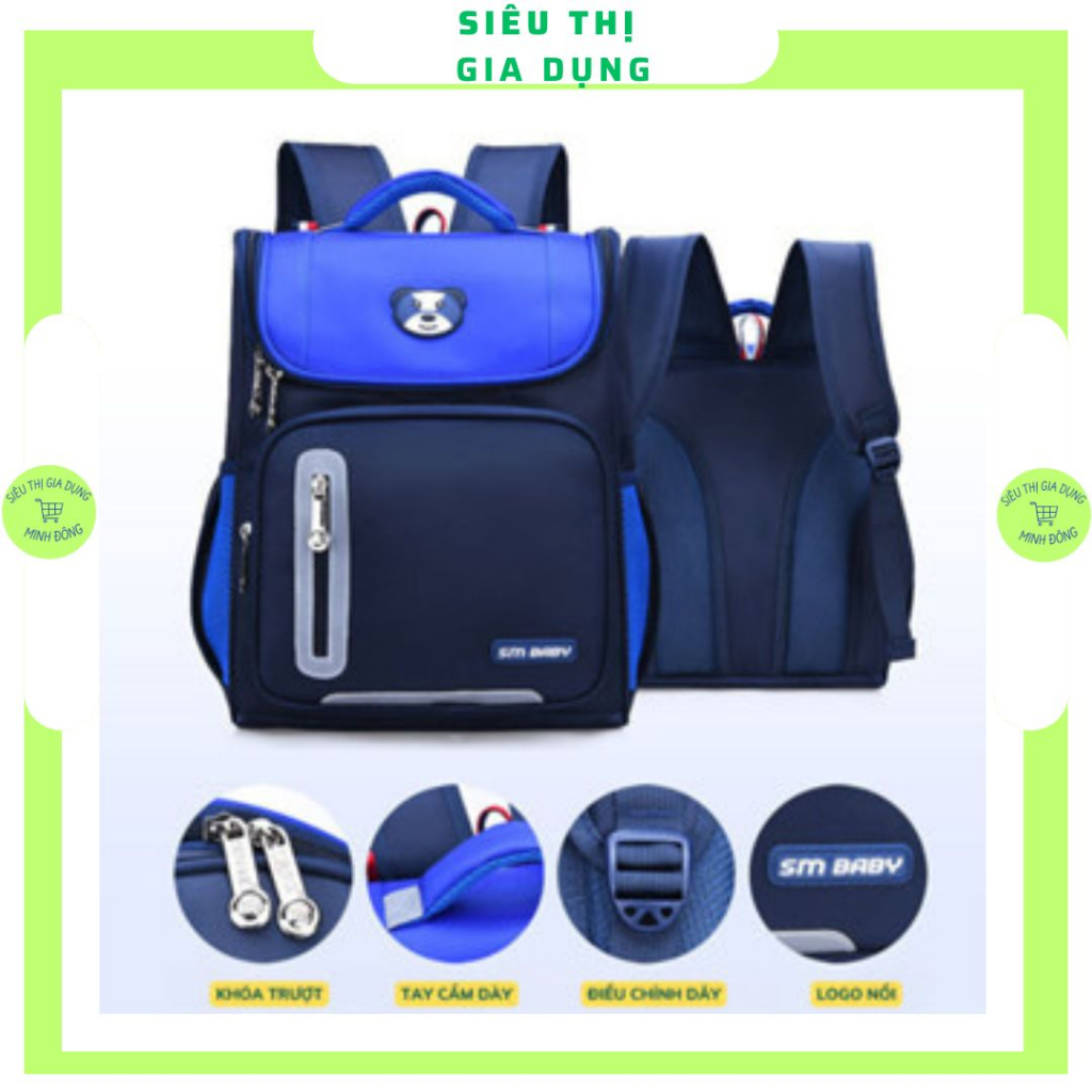 Balo cho bé chống gù, cặp học sinh tiểu học bé trai bé gái thiết kế 5 lớp vải nhẹ phù hợp cho bé đeo không gây mỏi cổ