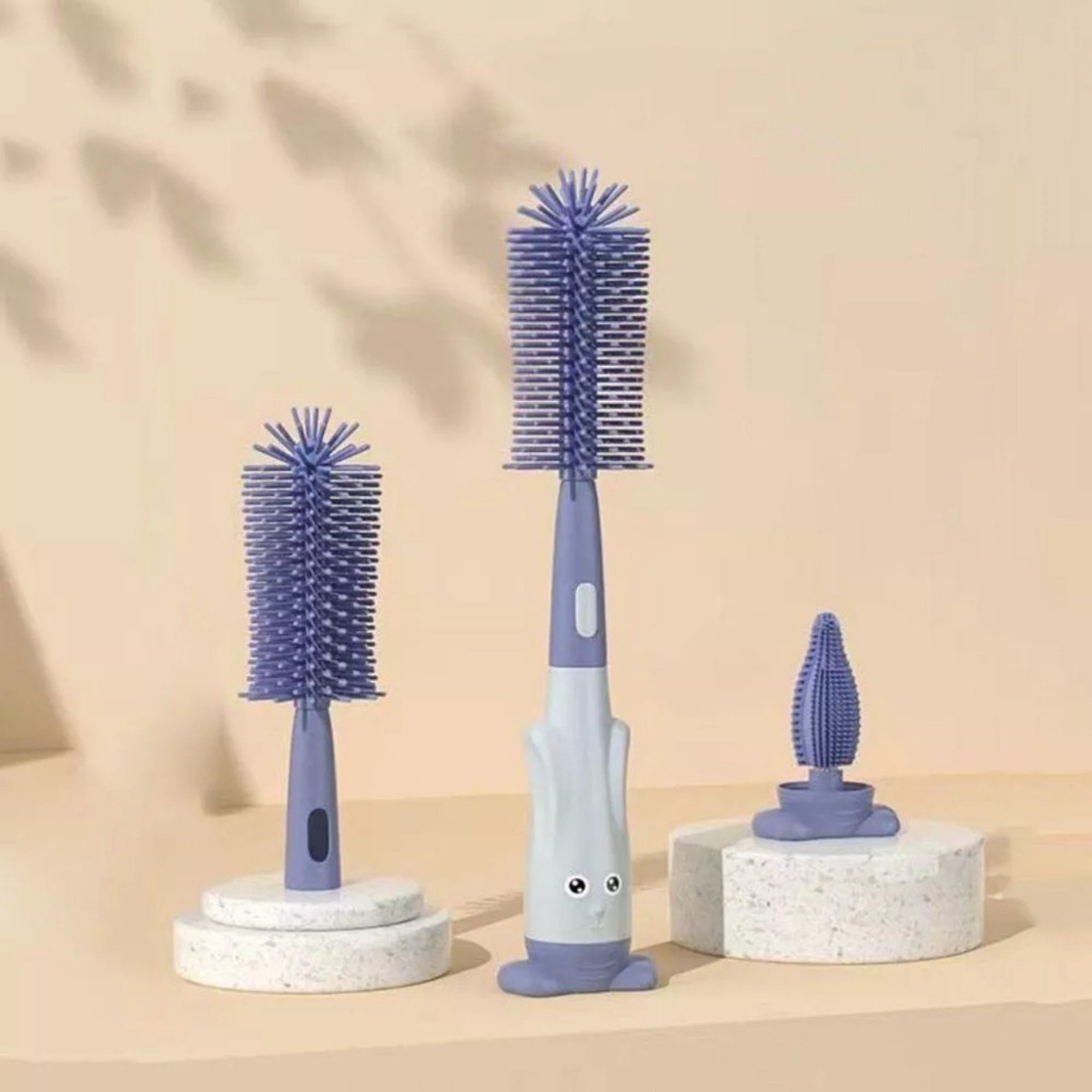 Bộ vệ sinh bình sữa Silicon 3 món chất lượng cao -NT246