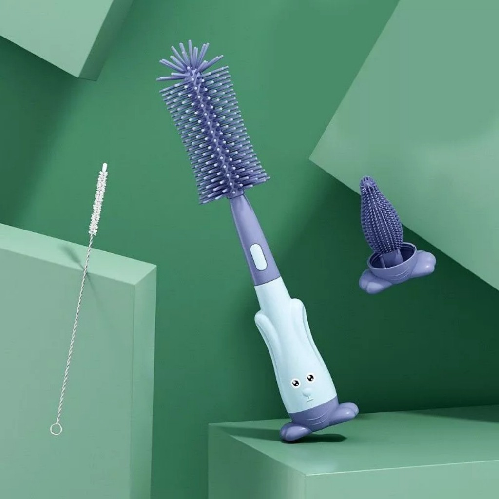 Bộ vệ sinh bình sữa Silicon 3 món chất lượng cao -NT246