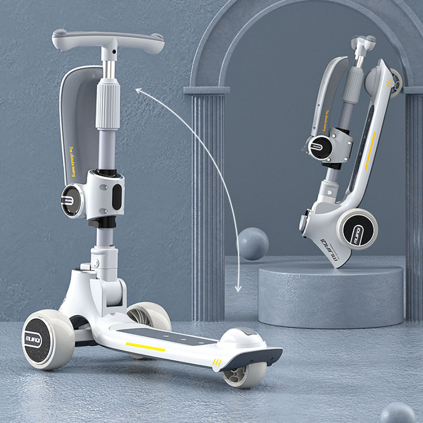 Xe trượt scooter cho bé 2-8 tuổi, xe chòi chân gấp gọn cho bé -NTX22