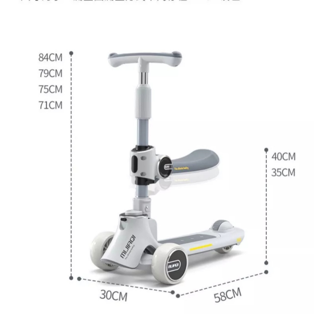 Xe trượt scooter cho bé 2-8 tuổi, xe chòi chân gấp gọn cho bé -NTX22