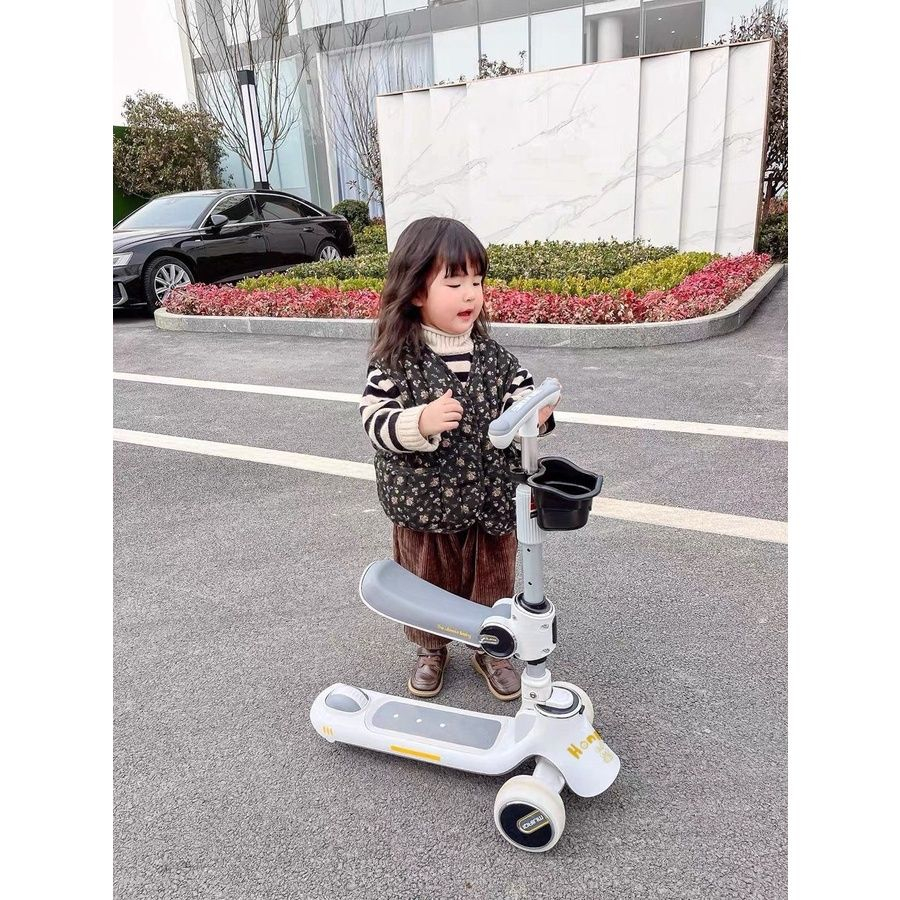 Xe trượt scooter cho bé 2-8 tuổi, xe chòi chân gấp gọn cho bé -NTX22