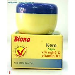 Kem Nghệ BIONA Chiết Xuất Từ Thiên Nhiên , Bổ sung Vitamin B2 Nuôi Dưỡng Làn Da Giúp Da Mịn Màng Trắng Sáng tự nhiên