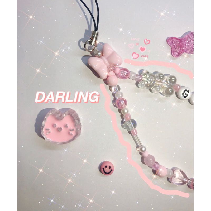 Keychain tên bias ZB1 màu hồng pastel
