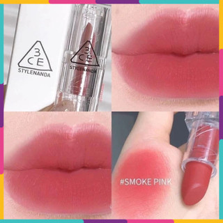 Son môi 3ce thỏi soft matte lipstick smoke pink màu hồng đất tôn da