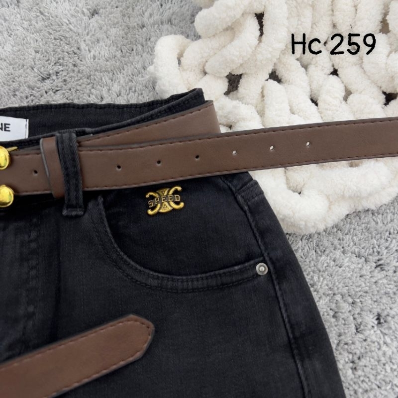 Quần baggy jean nữ dáng lỡ kèm đai quảng châu